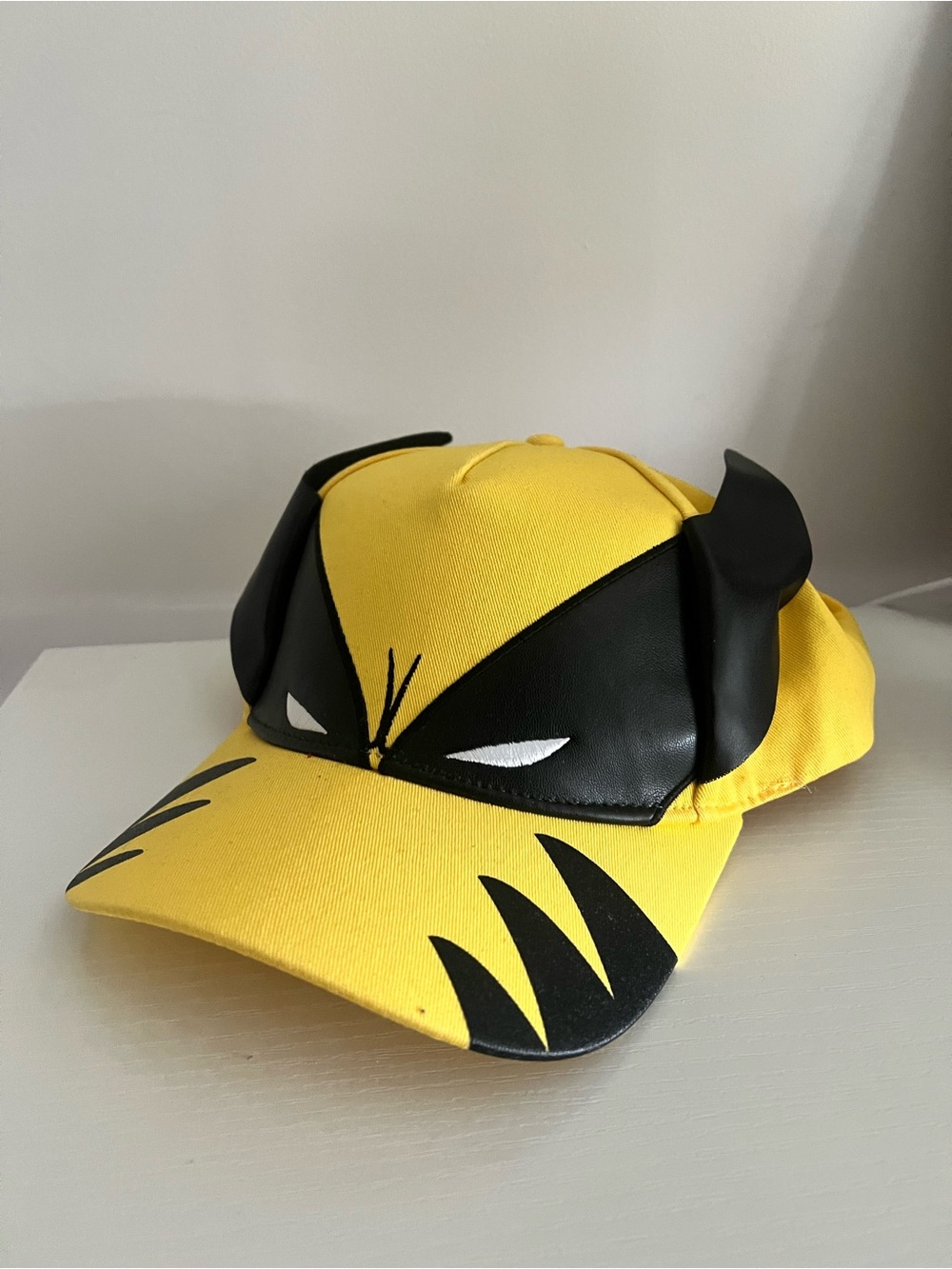 Marvel Yellow & Black Wolverine Hat with Ear Accents